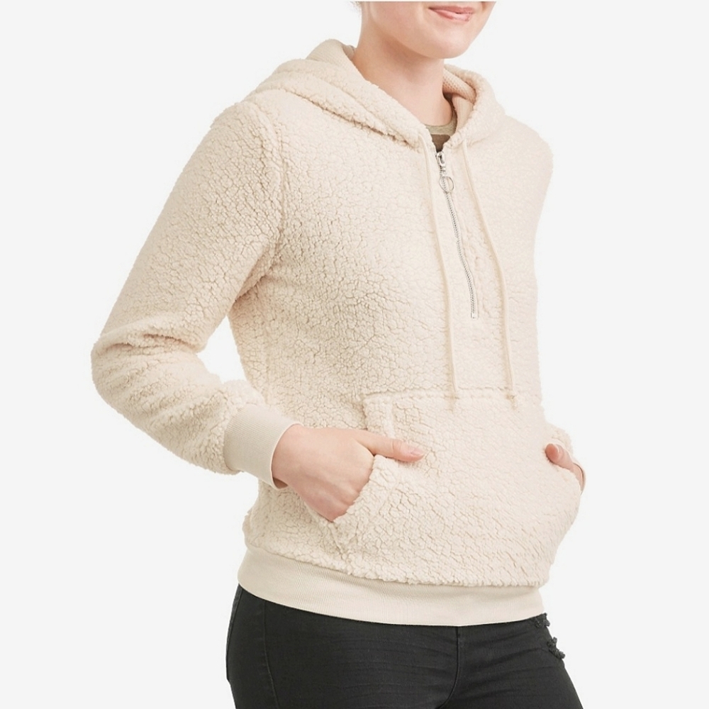 No Boundries Juniors Sherpa Pullover Hoodie